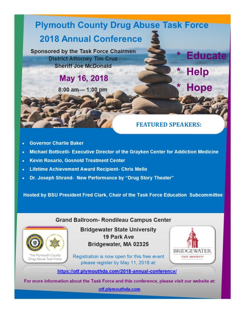 Invitation for the Annual Plymouth County Drug Abuse Task Force Conference 2018
